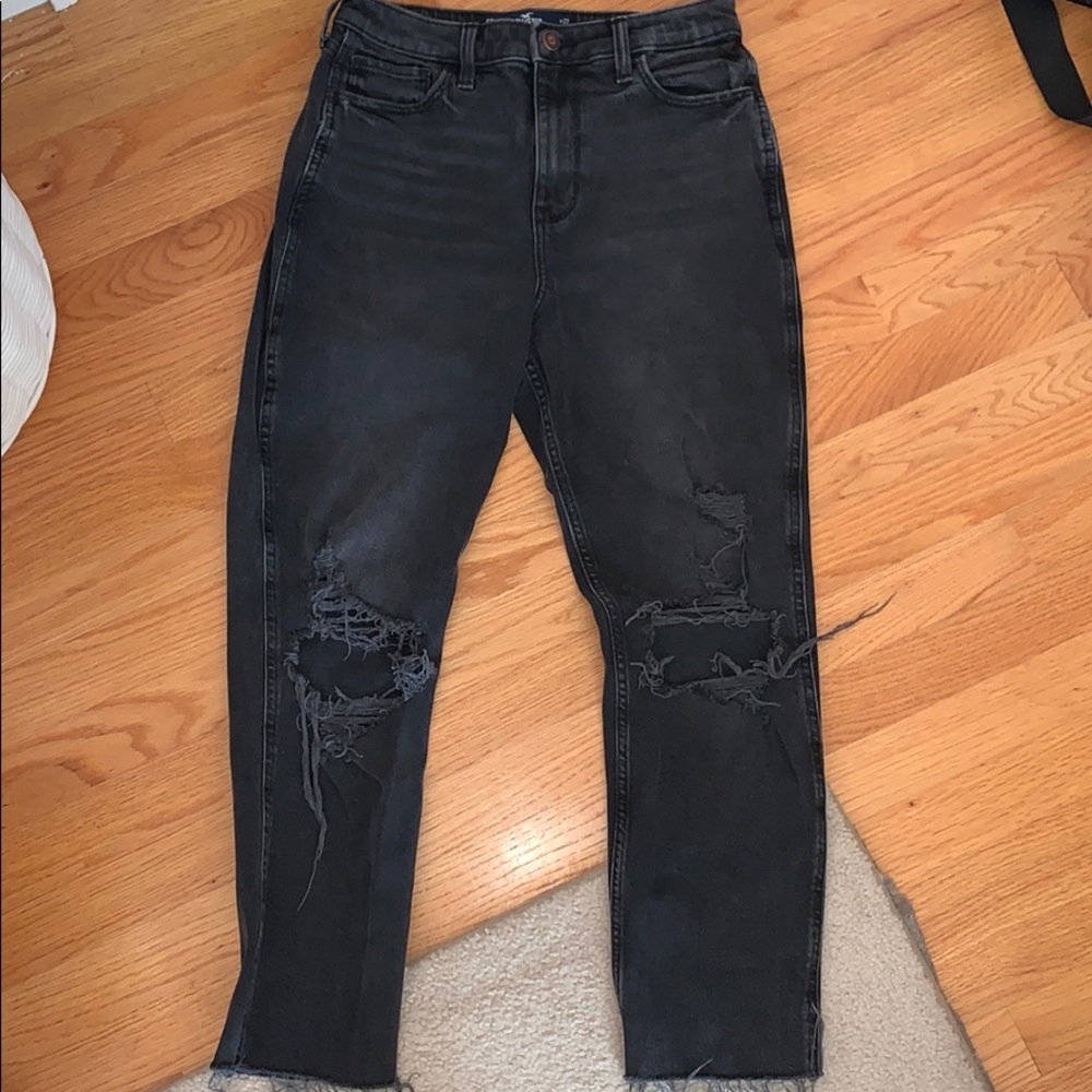 Ultra High Rise Black Hollister Mom Jeans